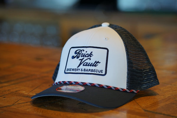 Brick Vault Hat, Navy & White Mesh